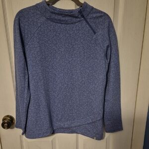 Talbots Blue Textured Knit Top
